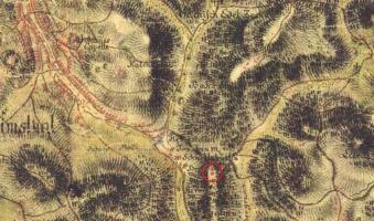 Popraviště na historické mapě Fotografie objektu