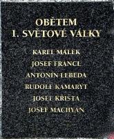 Pomník padlým v Blažejovicích Fotografie objektu