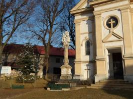 Sloup Svaté Trojice u kaple ve Vojnicích Fotografie objektu