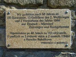 Pamětní deska Žárová Horní Bohdíkov Fotografie objektu