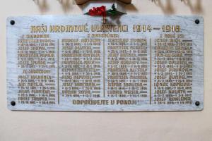 Pamětní deska v Chudobíně Fotografie objektu