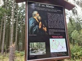 Obrázek svatého Matěje severně od Petráškovy hory v Třemšínských Brdech Fotografie objektu