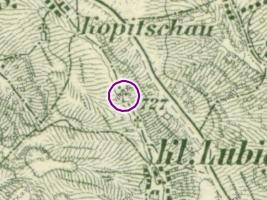 mapa z roku 1881 Fotografie objektu