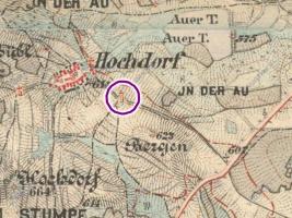 památka na mapě III. vojenského mapování Fotografie objektu